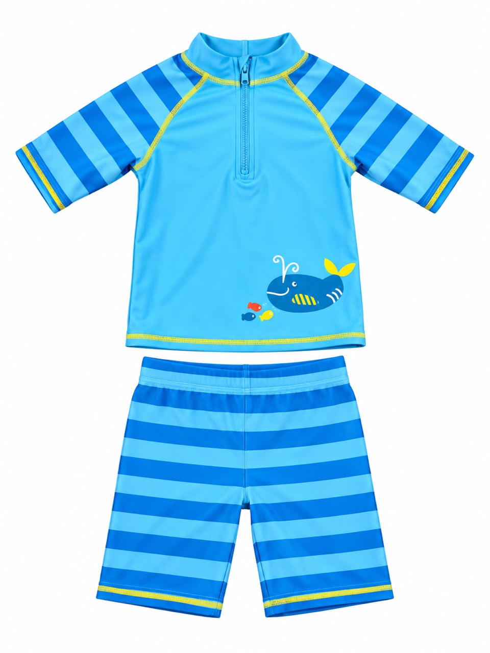 Blue Whale Two-Piece Rash Guard Set
