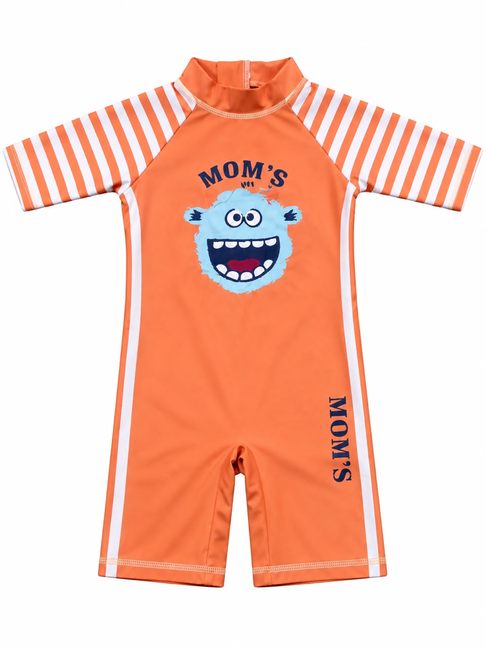Orange Monster Short-Sleeve Swimsuit