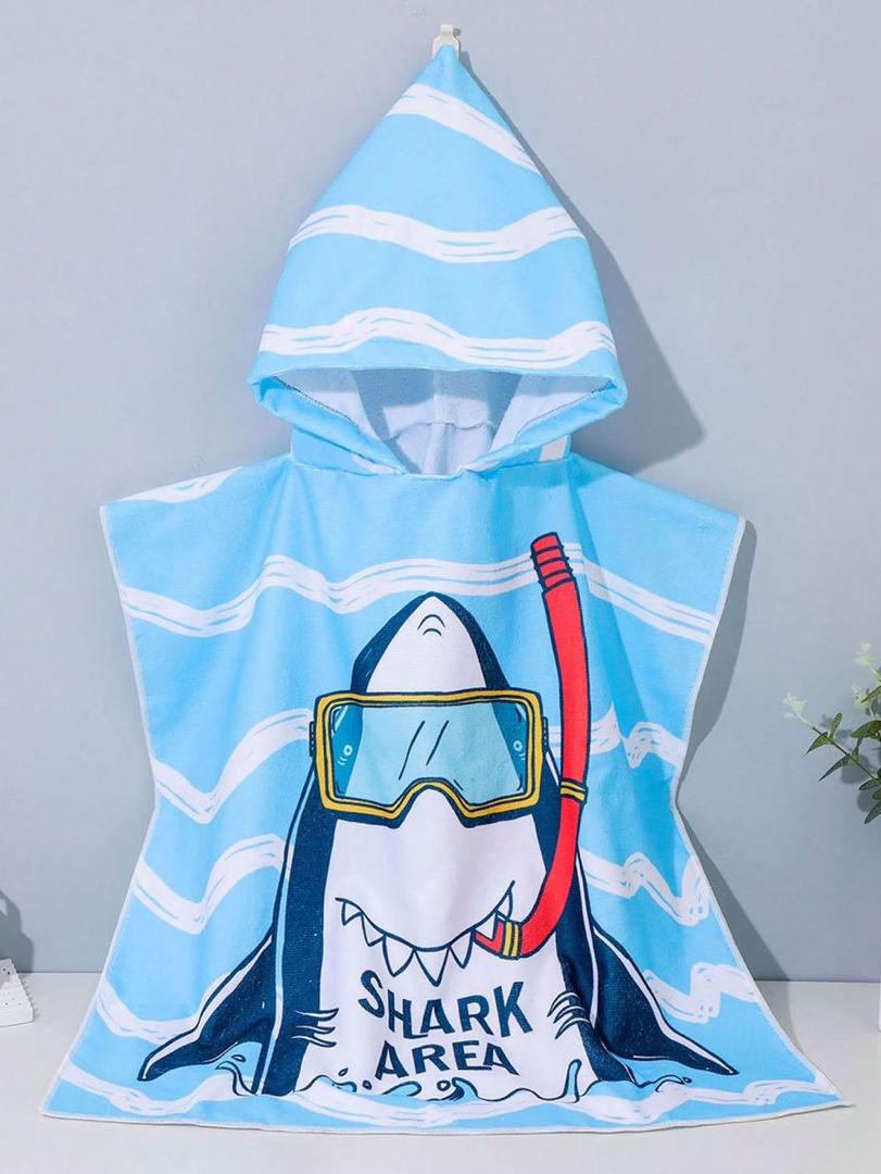 Shark Hooded Swim Towel