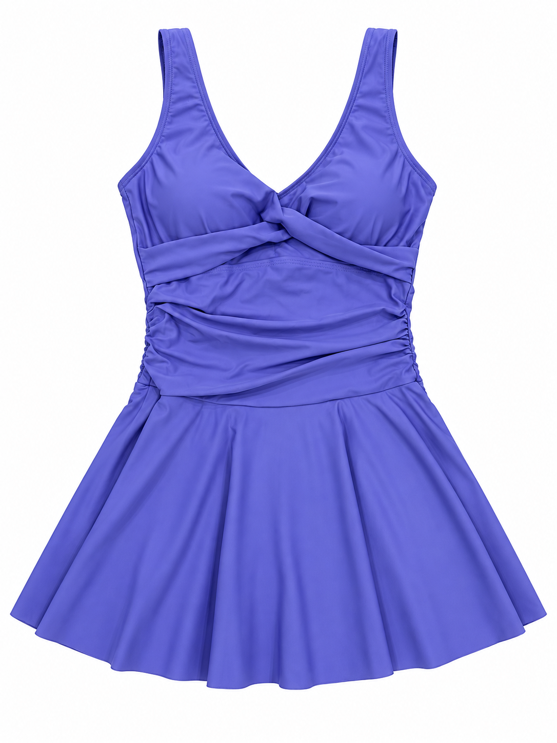 Violet Twist-Front Swim Dress gallery image